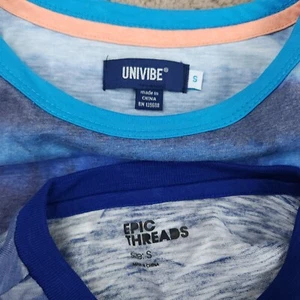 Lot of 2  Epic Threads & Univibe Big Boys Camo T-Shirt Tye Dye Tank Small Blue - Picture 1 of 8