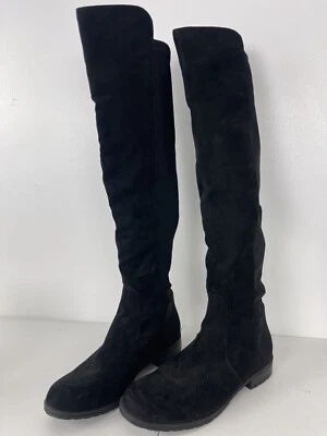 Botas Unisa negras de gamuza sintética elásticas sobre la rodilla 7 M Foto 1 de 4