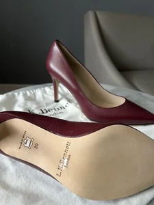 LK Bennett Pumps Womens Size 39 Burgundy Leather (Never Worn With Bag) - Picture 1 of 3