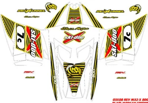 KIT DE CALCOMANÍAS DE REPRODUCCIÓN DE FÁBRICA SKI DOO MOTO DE NIEVE REV BLAIR MORGAN 03 - Imagen 1 de 1