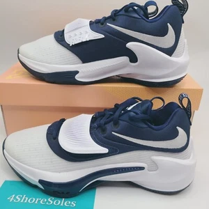 NEW Nike Men's SIZE 9 Zoom Freak 3 TB Promo Giannis White Navy DM7378 400 - Picture 1 of 6