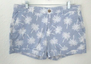 Khakis by Gap Women's 10 Blue & White Stripes White Palm Tree Girlfriend Shorts - Picture 1 of 5