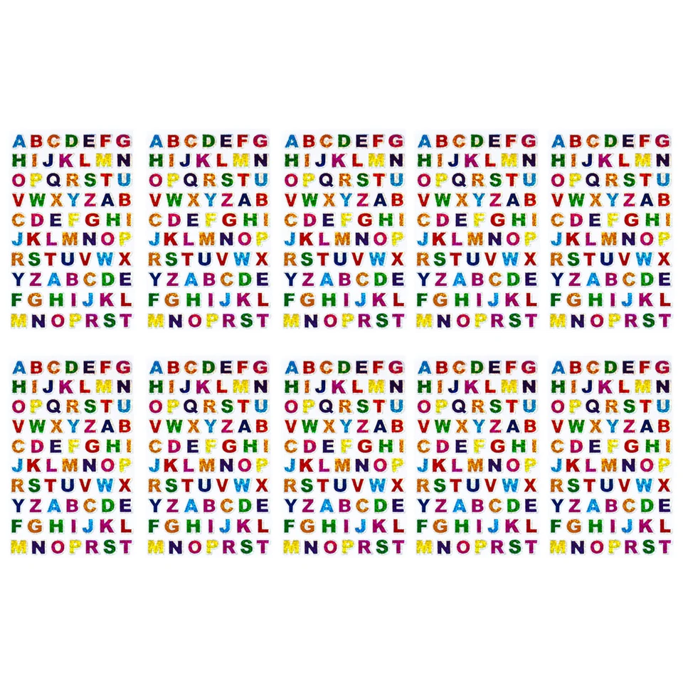 700x Buchstaben Sticker Alphabet ABC Aufkleber Bunt Hologramm Scrapbooking uvm. - Bild 1 von 1