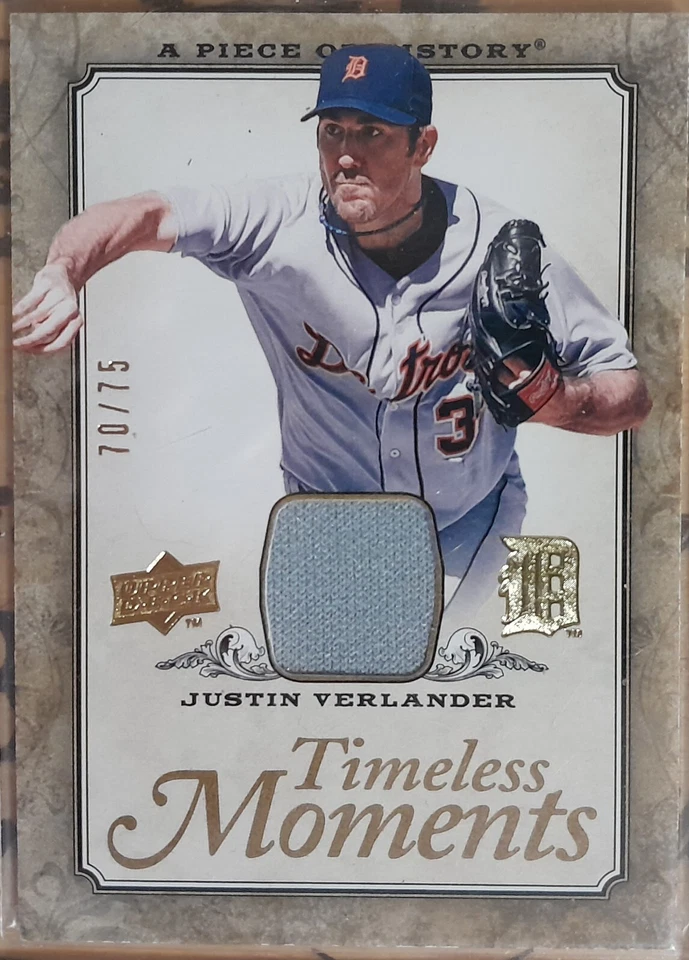 2008 Upper Deck A Piece Of History Justin Verlander Relic #'75. Mets - Image 1 of 2