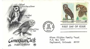 STAMP US SCOTT 1760 & 1761 "Owls" 15 CENT 1978 FDC PAIR - Picture 1 of 1
