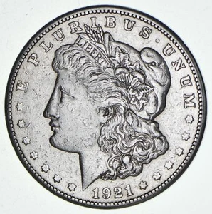 1921-S Morgan Silver Dollar ($1), San Francisco Mint, 90% Silver - Picture 1 of 1