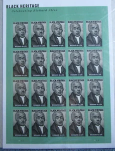 20 estampillas Forever de Estados Unidos Richard Allen como nuevas sin usar selladas 160-73-59 - Imagen 1 de 2