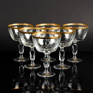 ICHENDORF Cristal Corte Ampezzo Champagne Bowl Vintage JUEGO DE 6 - Imagen 1 de 7