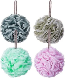 Loofah Bath Sponge Luffa Loofa Body Scrubber Soft Mesh Pouf Wash Puff Shower Puf - Picture 1 of 7
