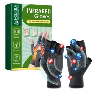 *Arthritis Compression Gloves Hand Wrist Brace Support Joint Pain Relief Gift - Picture 1 of 12