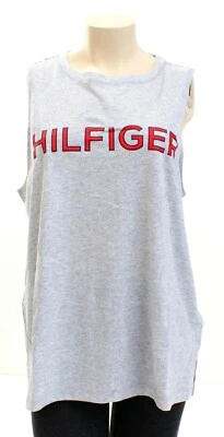 Tommy Hilfiger Camiseta Deportiva Signature Gris Sin Mangas Para Mujer Nueva Con Etiquetas Foto 1 de 4