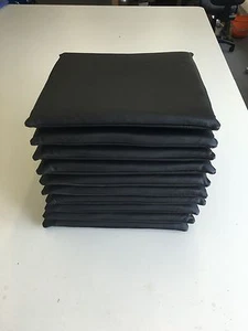 8 Stück echt Leder schwarz Sitzkissen Gelschaum Trapezform 40x38x30cm Antirutsch - Bild 1 von 7