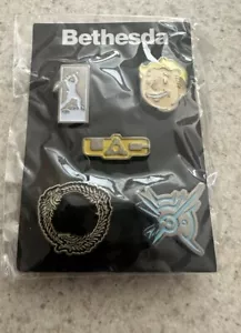 Bethesda Pin Set Doom UAC Fallout 4 The Elder Scrolls Dishonored Battlecry E3 - Picture 1 of 2