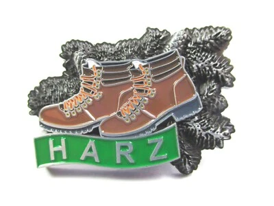 Harz Magnet Metall Souvenir Germany Mittelgebirge Sachsen Anhalt Wanderschuhe - Bild 1 von 4