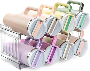 Large Tumbler Organizer Stackable Water Bottle Holder Kitchen Fridge Storage - Picture 1 of 12