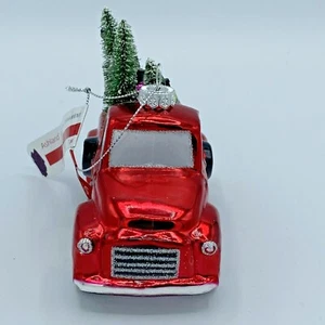 Red Truck Ornament Glass Ashland Farm House NEW Christmas Tree Decor - Picture 1 of 13