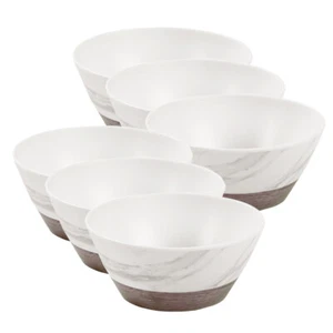 6pc Lemon & Lime 15cm Melamine Food Serving Salad Bowl/Container Endwood Marble - Picture 1 of 4