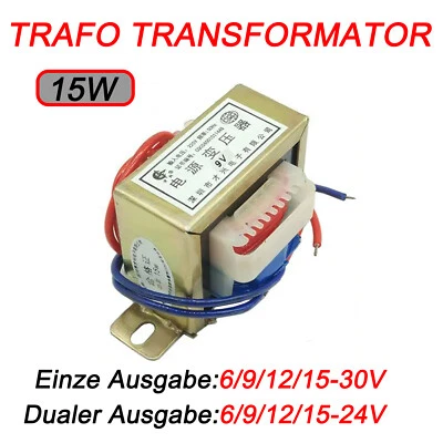 15W Trafo Transformator Netztrafo DB-15VA Eingang 220V Einzel/Dualer Ausgang - Bild 1 von 4