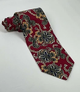 Robert Talbot Studio for Carmel Valley Vintage Burgundy Paisley Necktie Silk Tie - Picture 1 of 10