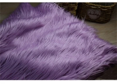 Faux Mongolian Wool Fur Fabric Plush Fake Fur Material For Clothing Hat 50x170cm - Image 1 of 4