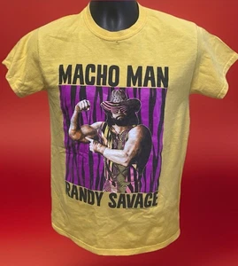 Vintage Macho Man Randy Savage gelbes Herren T-Shirt Small - Bild 1 von 5