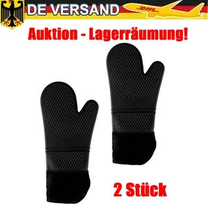 Auktion-Lagerräumung!Silikon Ofenhandschuhe Hitzebeständig Topfhandschuhe Koch - Foto 1 di 6
