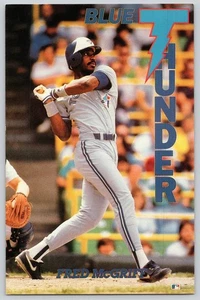 Mini póster postal Costacos Brothers Fred McGriff Blue Thunder 6" x 4" ESCASO - Imagen 1 de 2