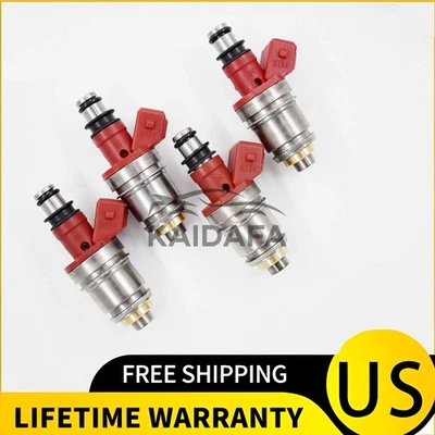 Комплект из 4 топливных форсунок для Nissan D21 2,4 л l4 1990 1991 1992 1993 1994 - Изображение 1 из 4