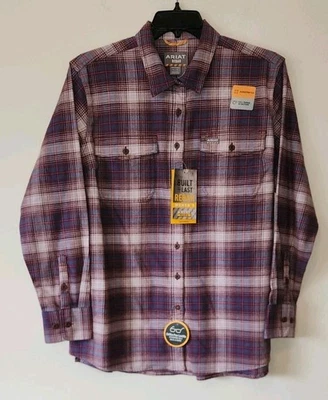 Xadrez feminino Ariat cinza pérola xadrez flanela botão manga longa tamanho GG novo com etiquetas - Imagem 1 de 4