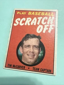 1970 Topps Tim Mccarver jugar béisbol rasguño  - Imagen 1 de 3