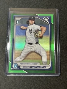 2024 Bowman Draft Chrome Bryce Cunningham #BDC-97 Green Refractor 09/99 D1 - Bild 1 von 2