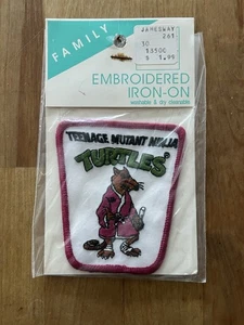Vintage MASTER SPLINTER Teenage Mutant Ninja Turtles Character Iron-On Patch - Picture 1 of 2