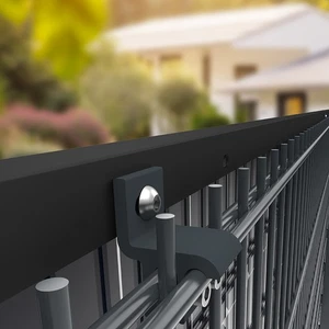 Solar Halterung für Doppelstabmatten – V2A PV Befestigung | RAL 7016 - Bild 1 von 7