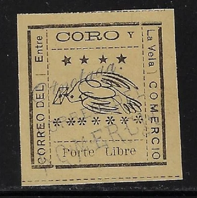 Venezuela: 1889; Local 60A, Pigeon invert, Komercio, porte libre MNG EBV1300-C - Image 1 of 2