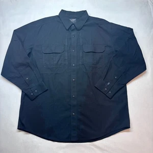 5.11 Tactical Langarm Schwarz Arbeitshemd Herren XL Regular Knopfleiste Taschen - Bild 1 von 10