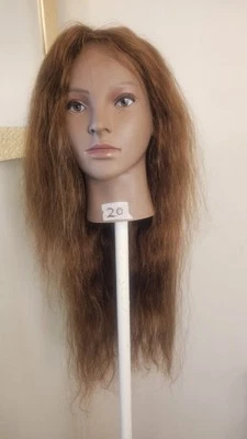 High-Quality Top 26" Brownish Amber 150 % Virgin Human Hair  Lace Wig  - Image 1 of 4