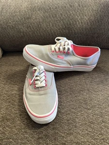 Vans Off The Wall Shoes Gray Pink Men’s Size 8.5 Women’s Size 10 Preloved Unisex - Picture 1 of 10