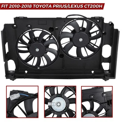 AC Radiator Condenser Cooling Dual Fan For 2010-2018 Toyota Prius V Lexus CT200H - Image 1 of 4