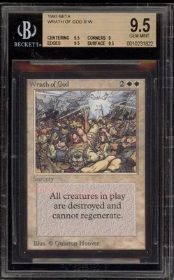 Magic The Gathering MTG Wrath of God Beta Rare BGS 9.5 - Image 1 of 2