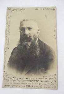 RODIN Antique Postcard, B&S Lyon Serie No.1 Contemporains - Picture 1 of 2
