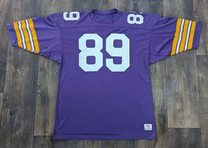 Vintage 70s Champion Mesh Football Jersey T Shirt Mens XL USA Purple Gold White - Picture 1 of 11