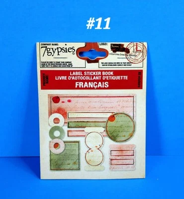 LIVRO ADESIVO DE ETIQUETA RARO APOSENTADO 7 CIGANOS 83 peças ENFEITES PARA SCRAPBOOK #11 - Imagem 1 de 2