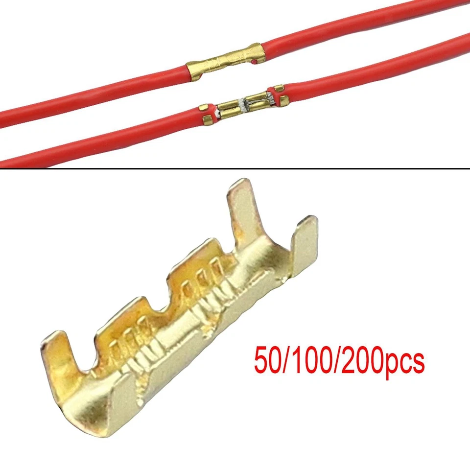 Car Brass Terminals Electrical Connector 0.5-1.5mm Square Small Quick Connection - Image 1 of 1