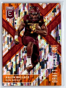 2018 Panini Elite Draft Picks Aspirazioni Arancione #136 Kalen Ballage RC Dolphins - Foto 1 di 2