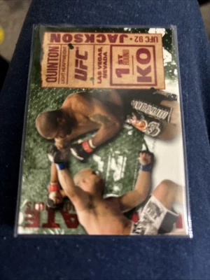 2013 Topps UFC Knockout Ultimate Knockouts Green Quinton Jackson vs Silva 62/88 - Image 1 of 3