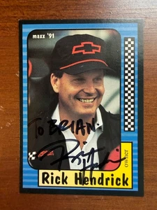 Rick Hendrick Signed 1991 MAXX Racing NASCAR Autograph - Picture 1 of 1