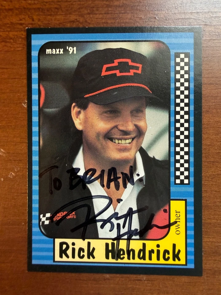 Rick Hendrick Signed 1991 MAXX Racing NASCAR Autograph - Image 1 of 1