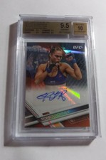 2017 Topps Chrome UFC Ronda Rousey Auto Orange Ref Autograph /15 BGS 9.5 GEM WWE