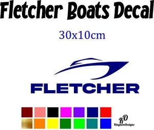 Calcomanía/vinilo para barco Fletcher de 30 cm - Imagen 1 de 3