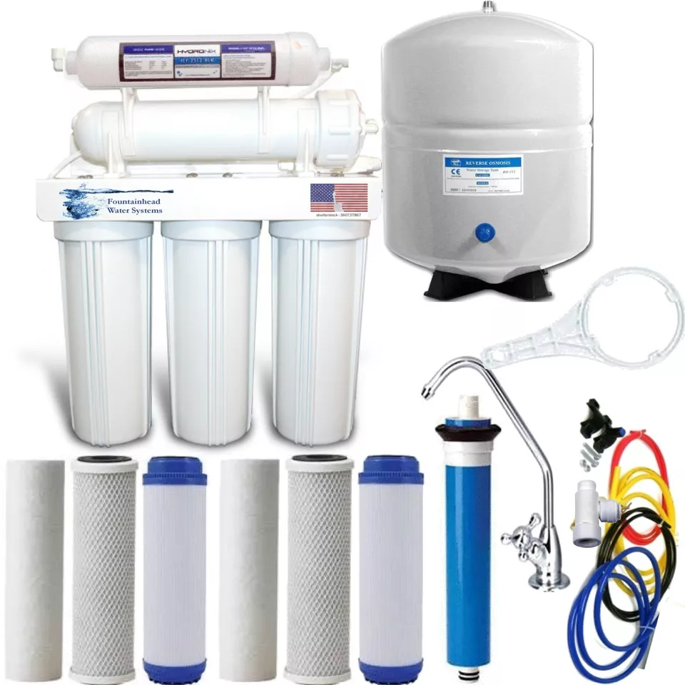 5 STAGE REVERSE OSMOSIS 50GDP WATER FILTER. CHOICE OF FAUCETS. BONUS FILTERS - Image 1 of 1